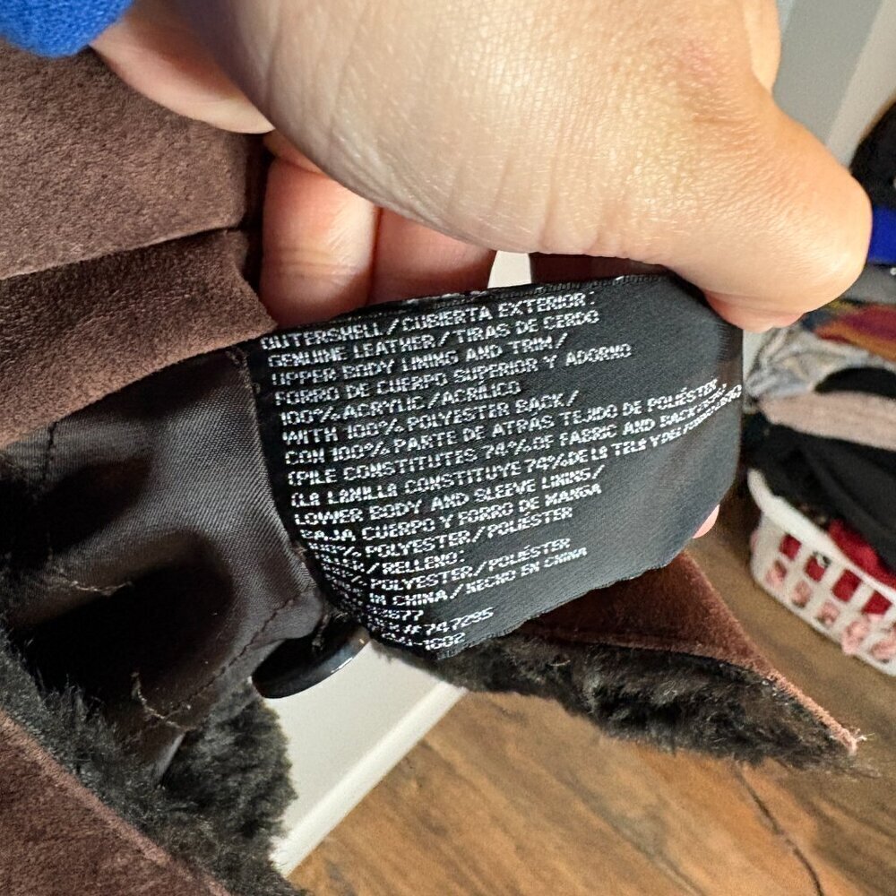 Vintage brown suede leather Penny Lane style coat - Picture 4 of 5